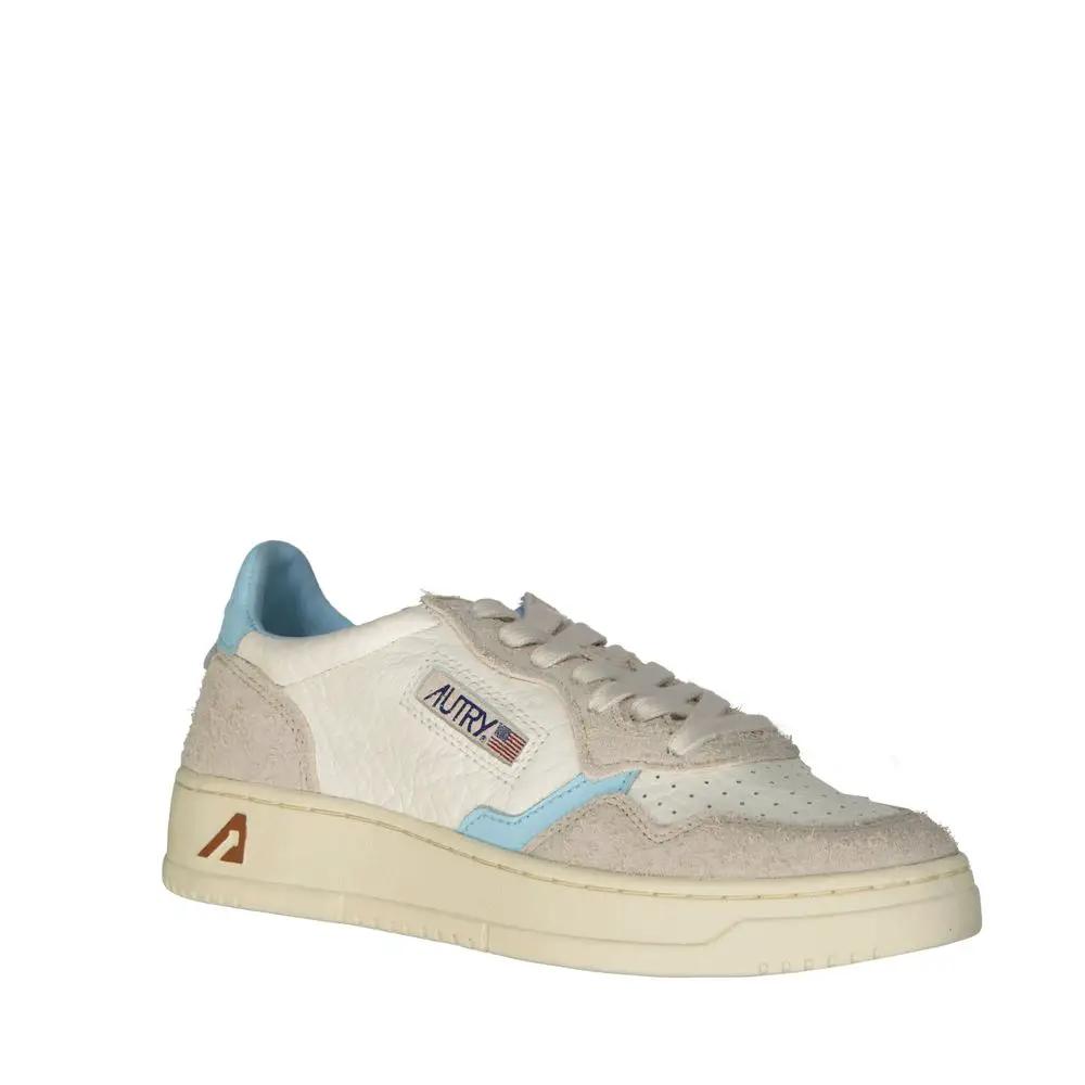 Baskets basses en cuir blanc Autry