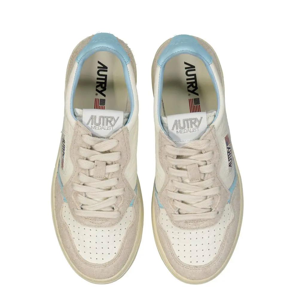 Baskets basses en cuir blanc Autry