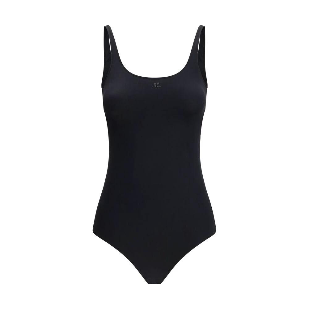 Courrèges Black Elastane One-Piece Swimsuit by Courrèges