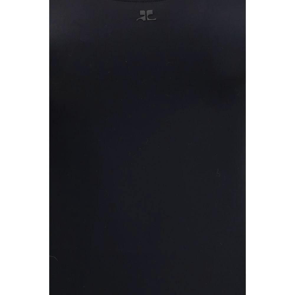 Courrèges Black Elastane One-Piece Swimsuit by Courrèges