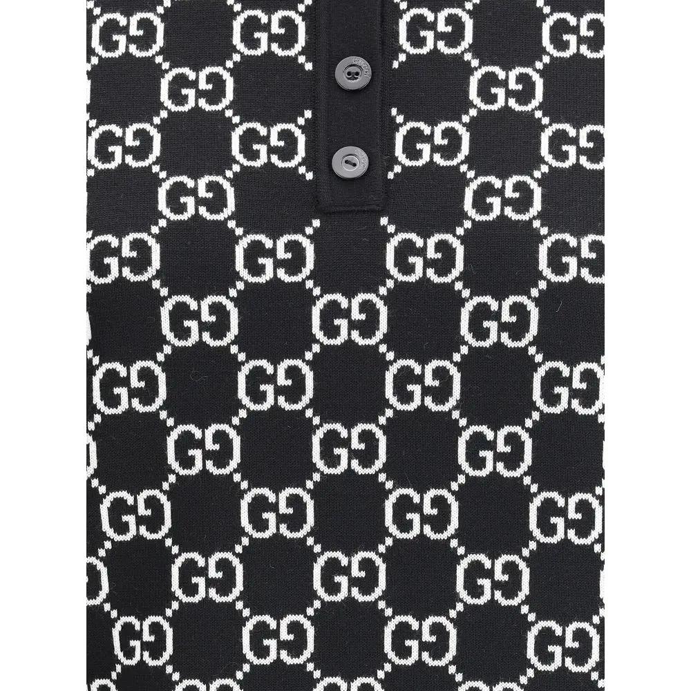 Gucci Black Wool Oves Aries Dress Shirt