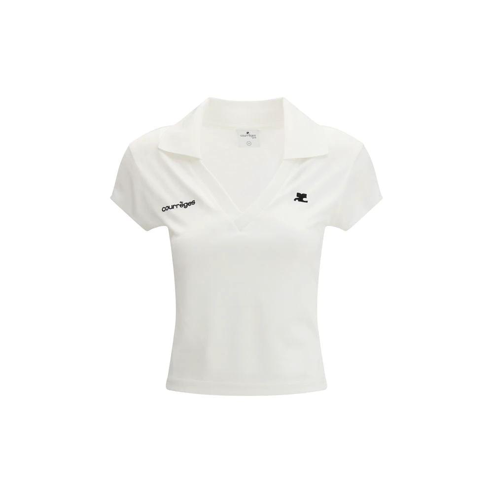 Courrèges White Cotton Polo Shirt by Courrèges
