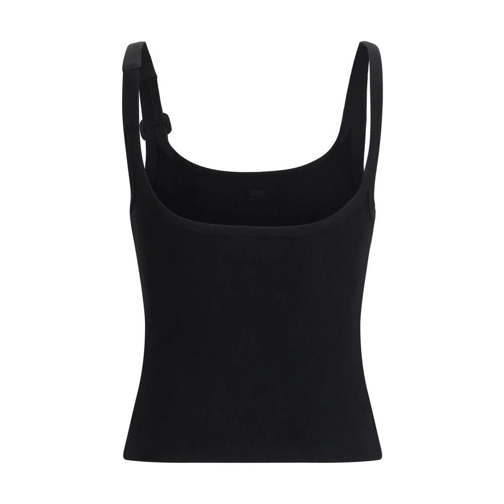 Courrèges Black Cotton Top by Courrèges