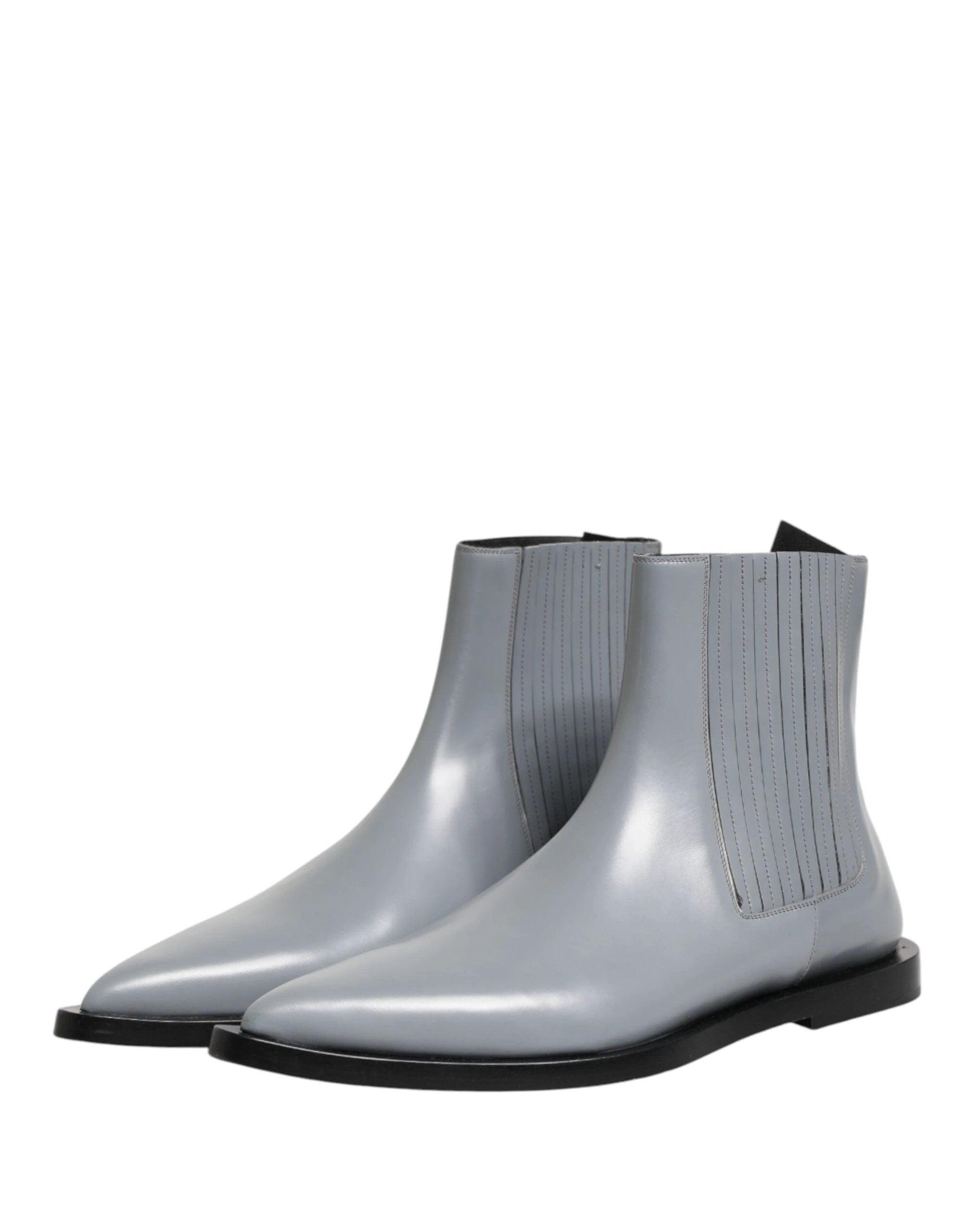 Dolce & Gabbana Light Gray Chelsea Short Ankle Boots Shoes by Dolce & Gabbana