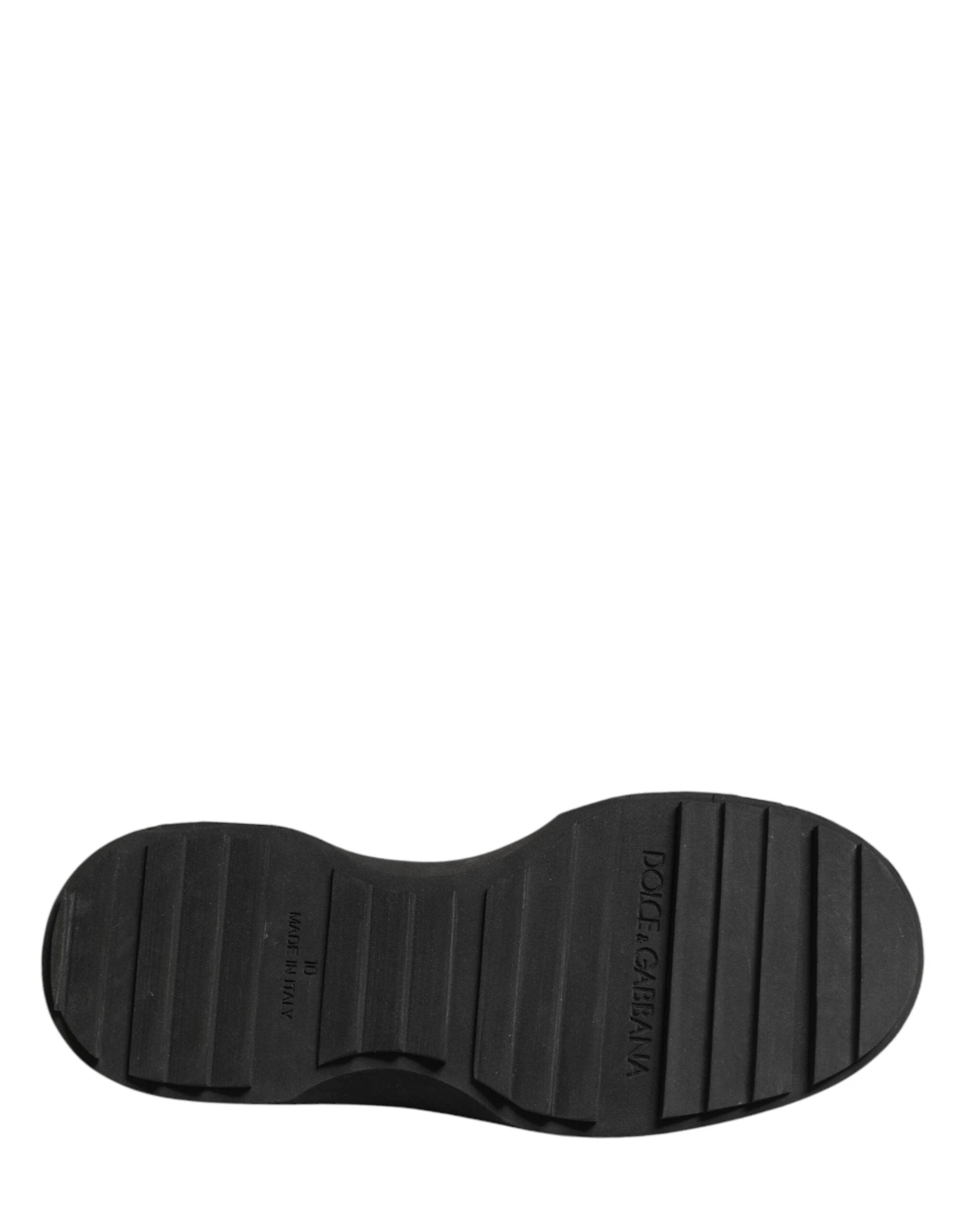 Dolce & Gabbana Black Leather DG Plaque Loafers Dress Shoes by Dolce & Gabbana