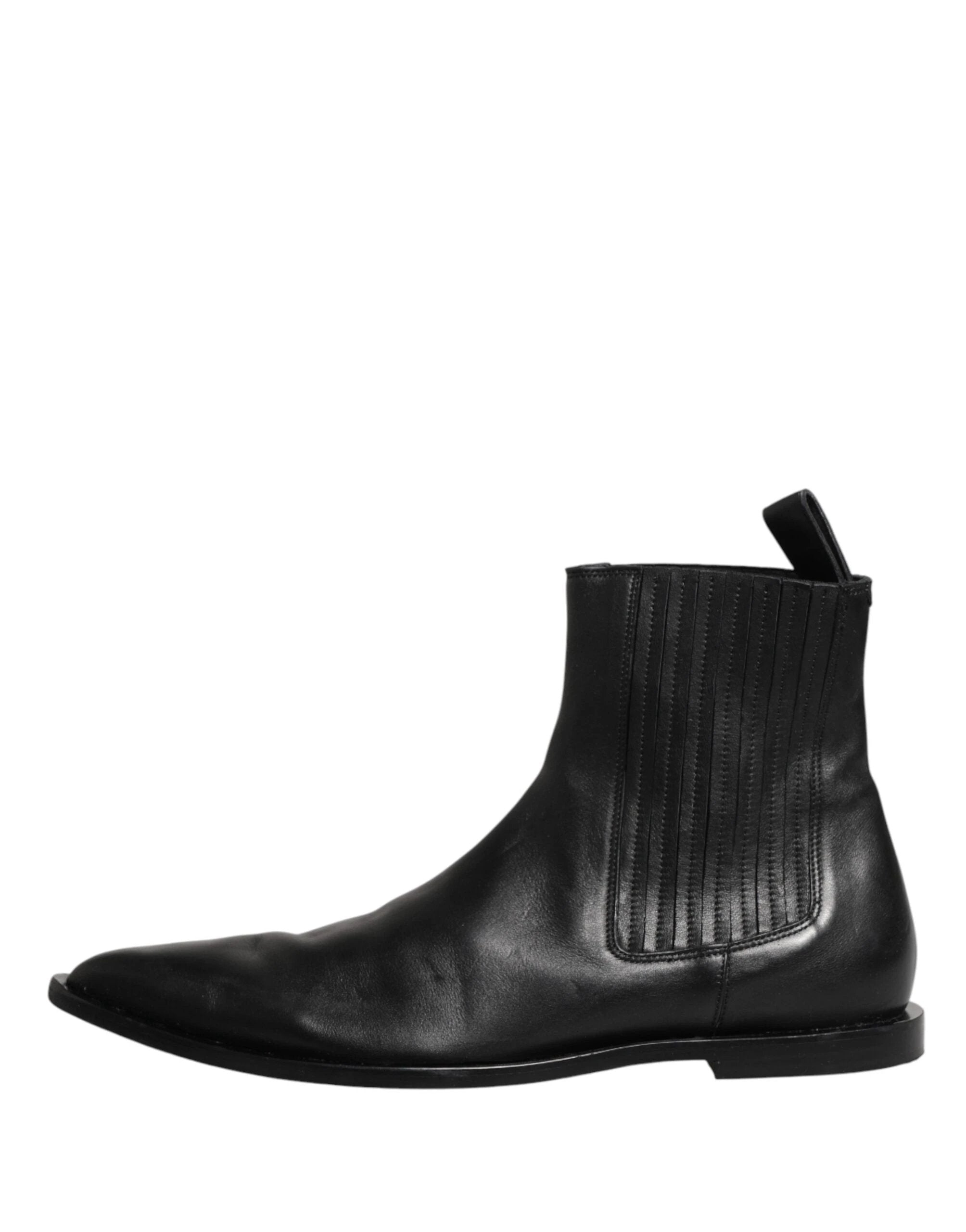 Dolce & Gabbana Black Chelsea Men Short Ankle Boots Shoes by Dolce & Gabbana