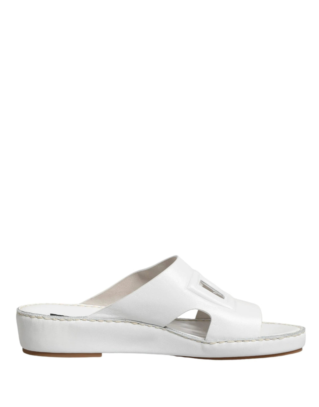 Dolce & Gabbana White DG Cutout Slides Slippers Flats Shoes by Dolce & Gabbana