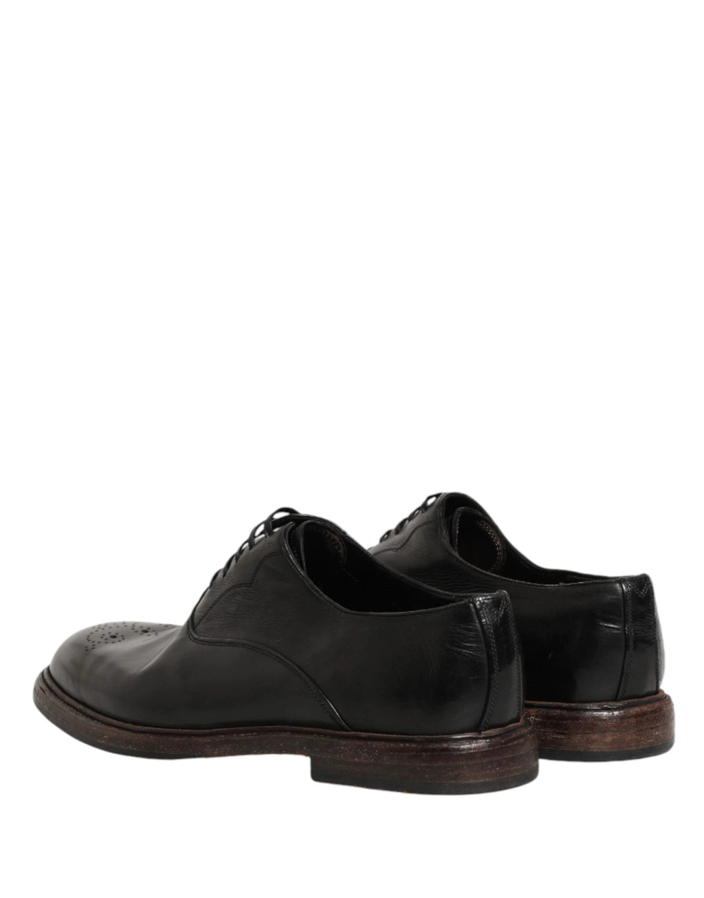 Dolce & Gabbana Black Calfskin Leather Oxford Dress Shoes by Dolce & Gabbana