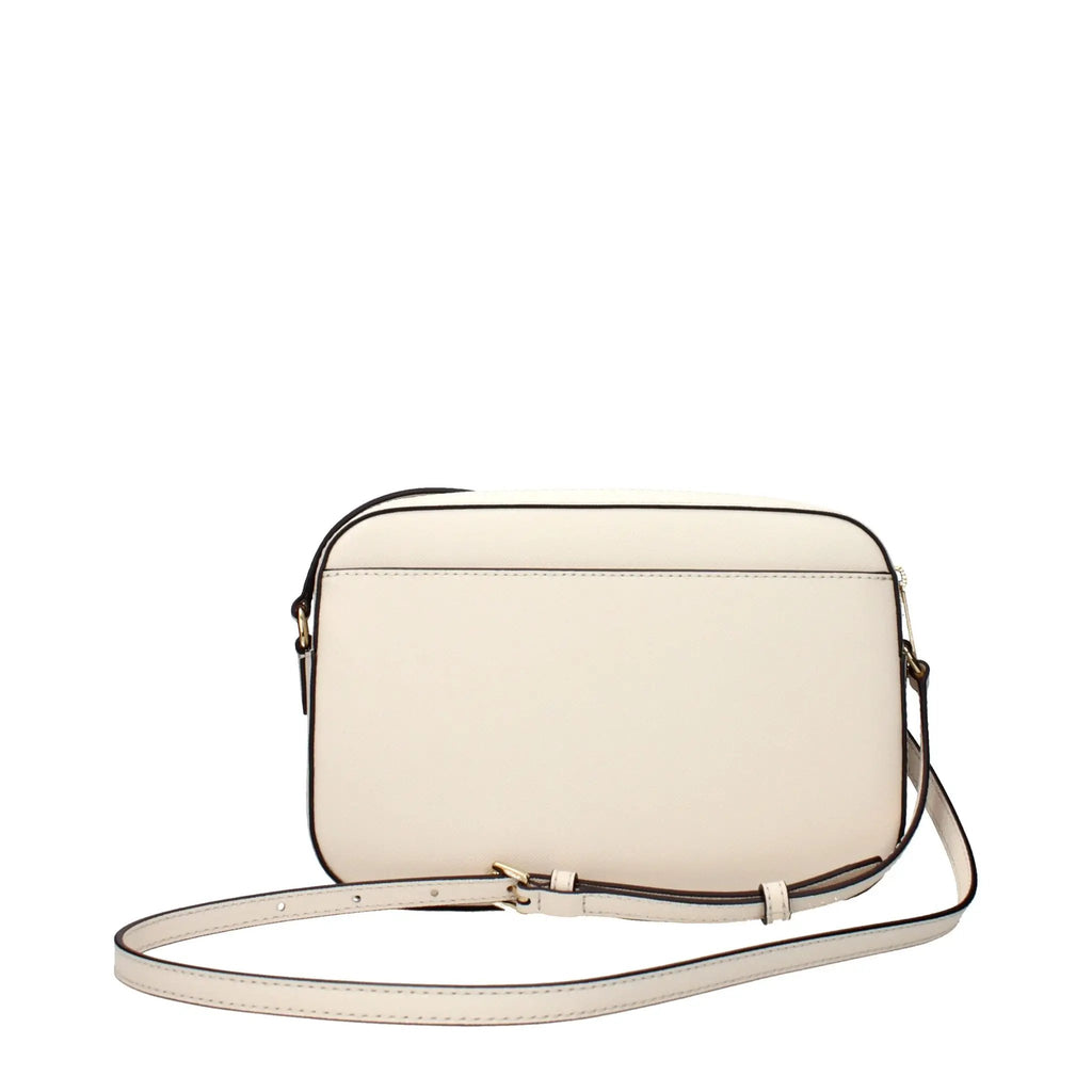 Sac bandoulière en cuir beige Michael Kors