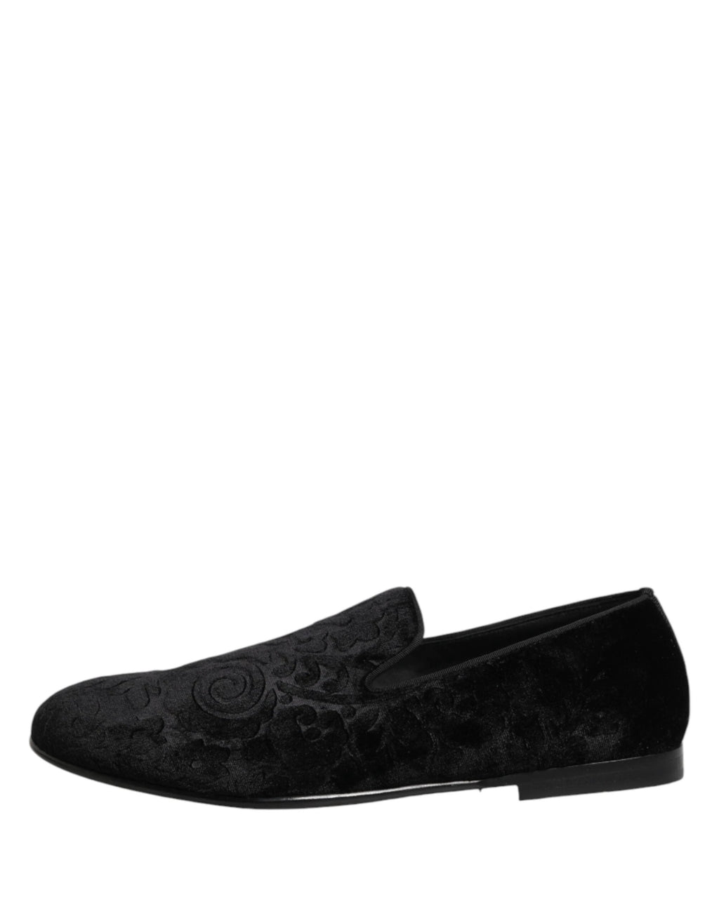 Dolce & Gabbana Black Velvet Slip On Loafers Formal Men Shoes by Dolce & Gabbana