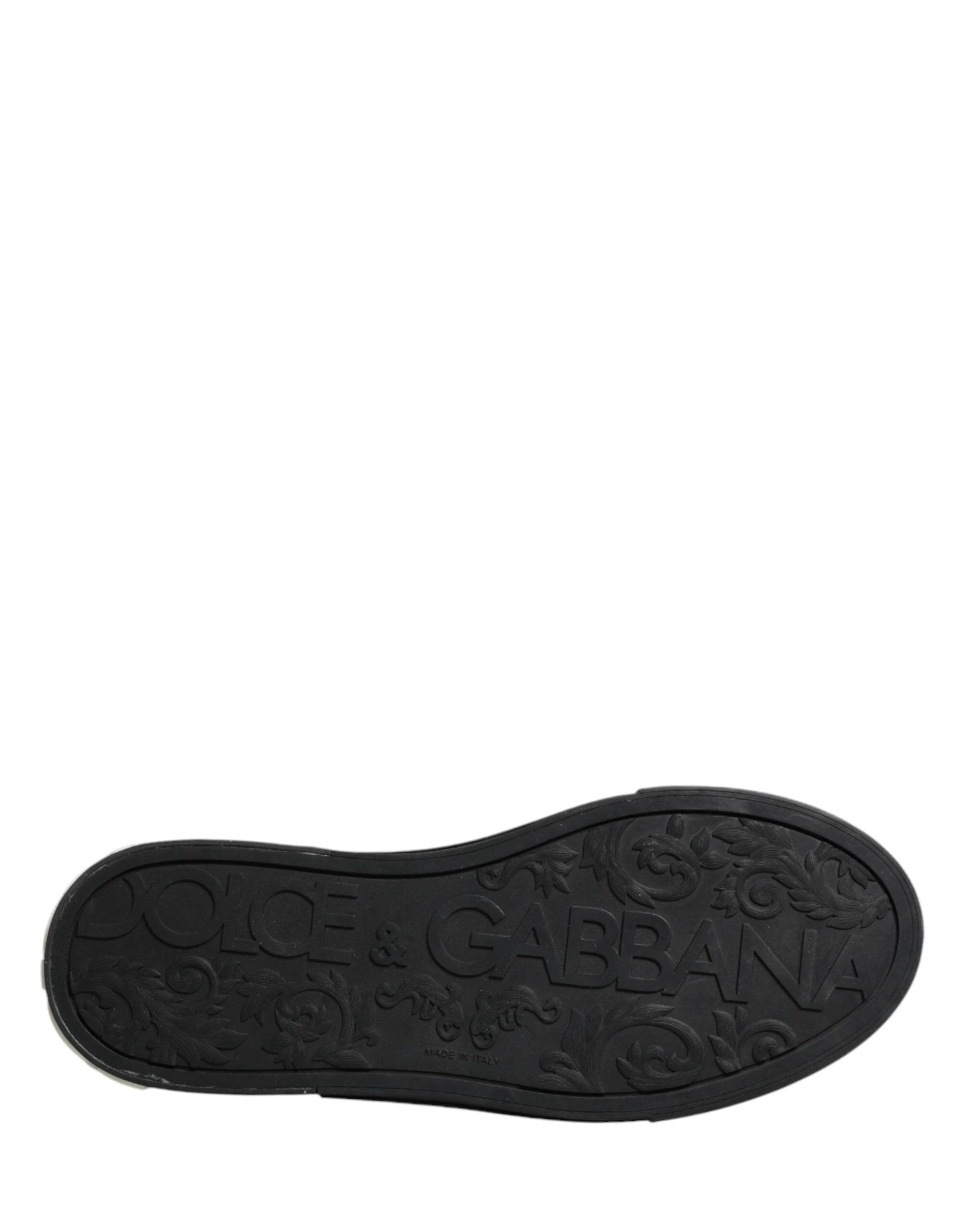 Dolce & Gabbana Blue Canvas Embellished Slip On Men Sneakers Shoes by Dolce & Gabbana