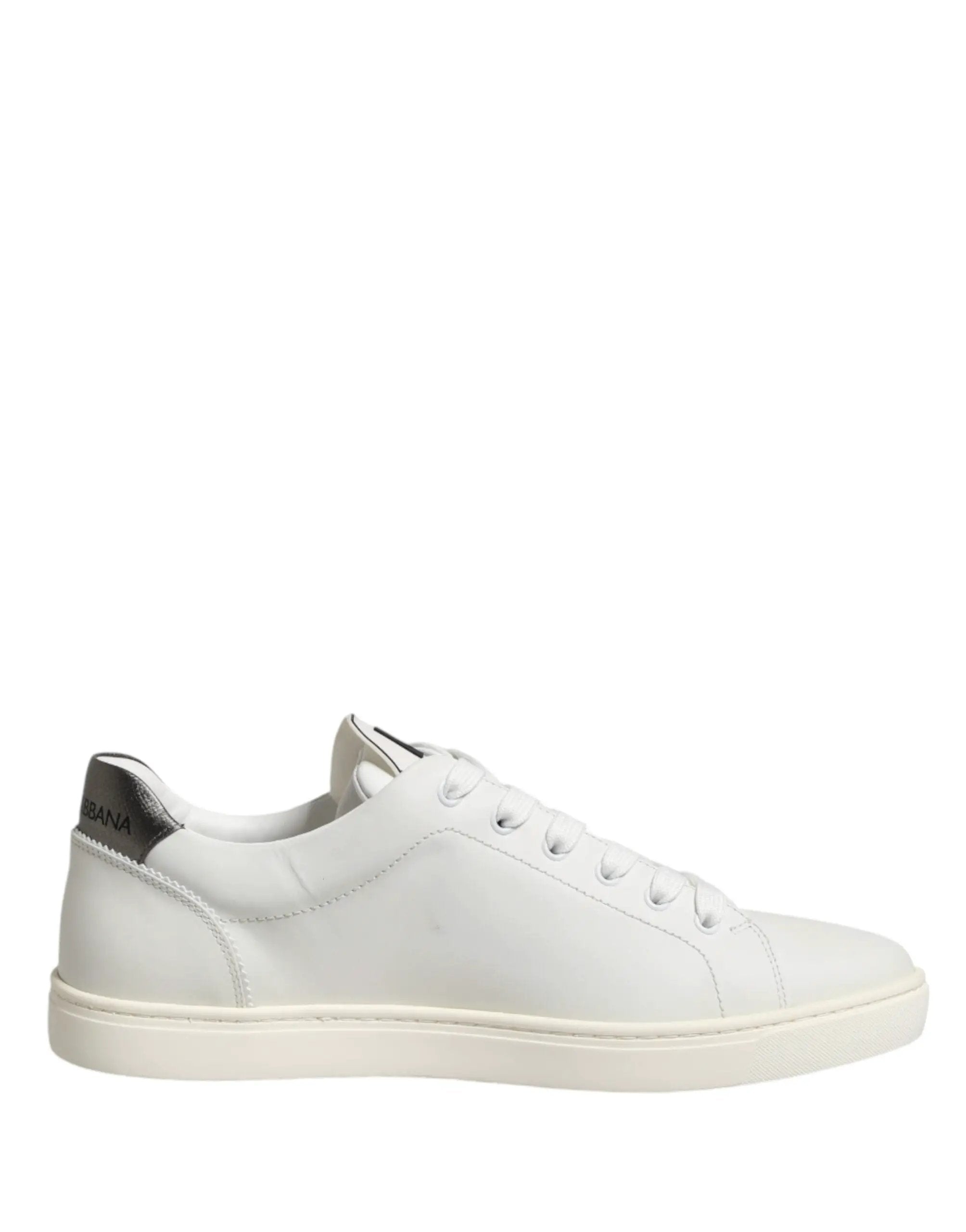 Baskets Dolce &amp; Gabbana en cuir blanc avec patch Sacré-Cœur