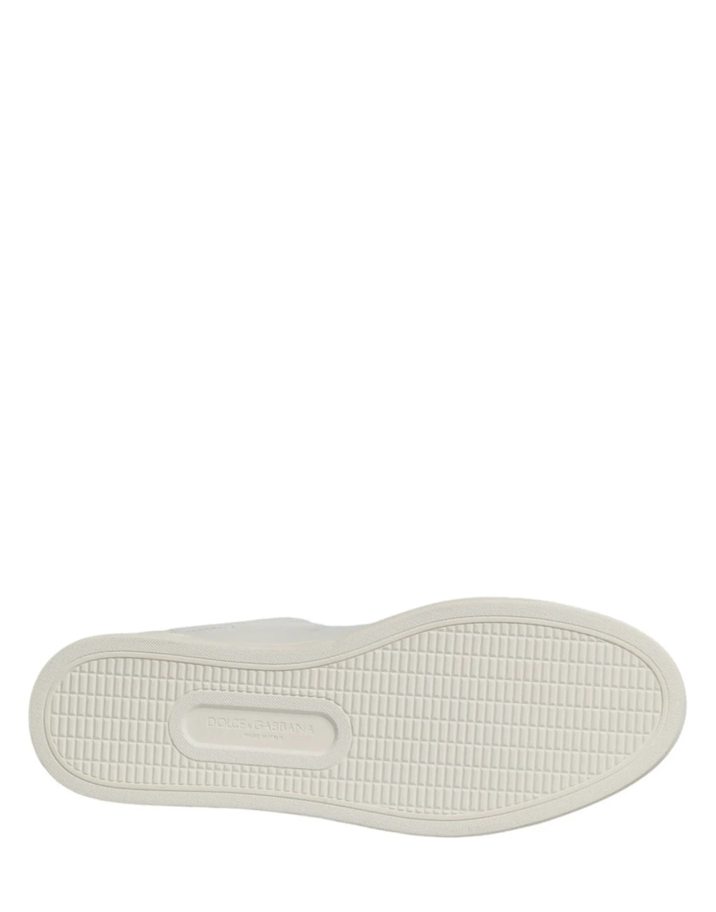 Baskets Dolce &amp; Gabbana en cuir blanc avec patch Sacré-Cœur