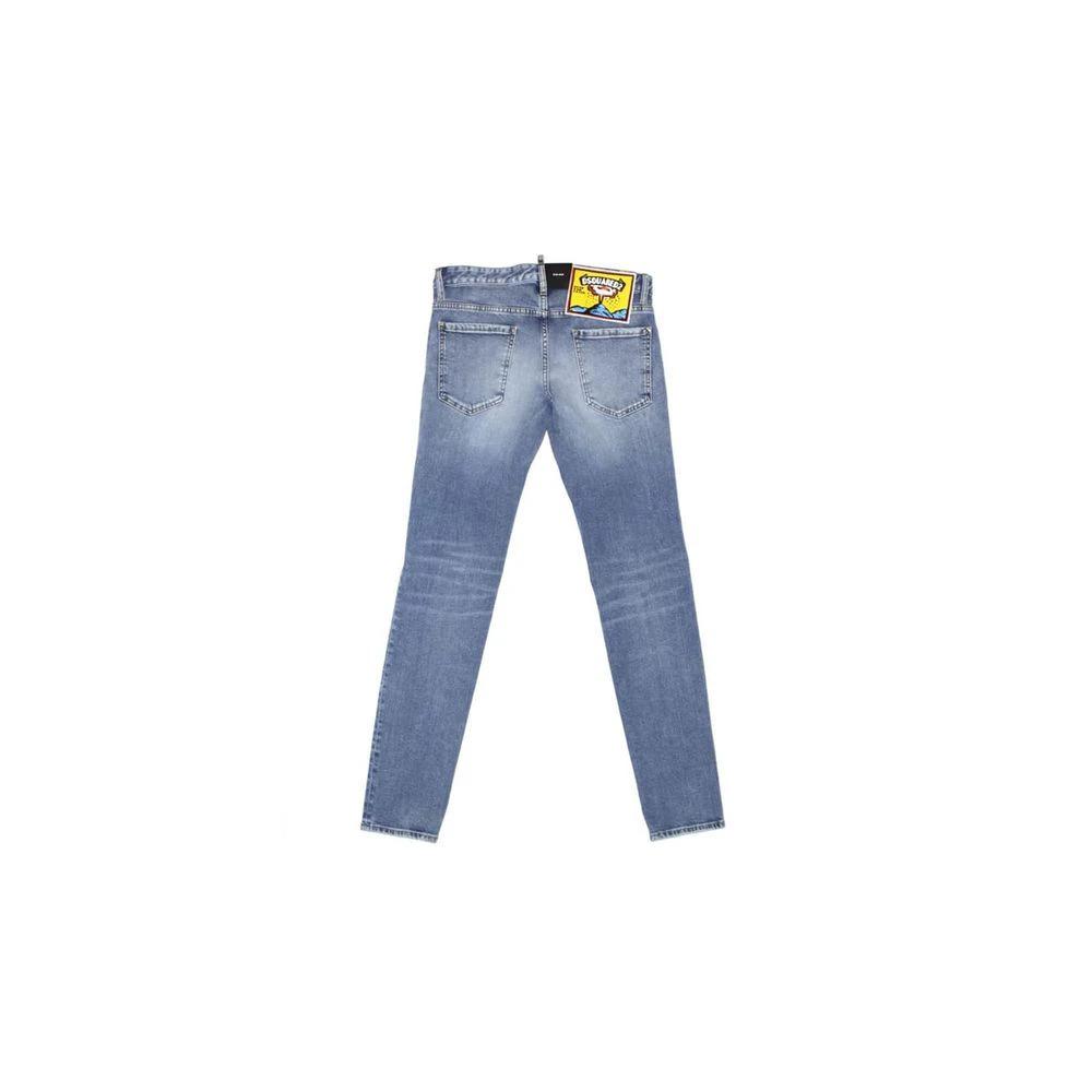 Dsquared² Blue Cotton Straight-Leg Jeans by Dsquared²