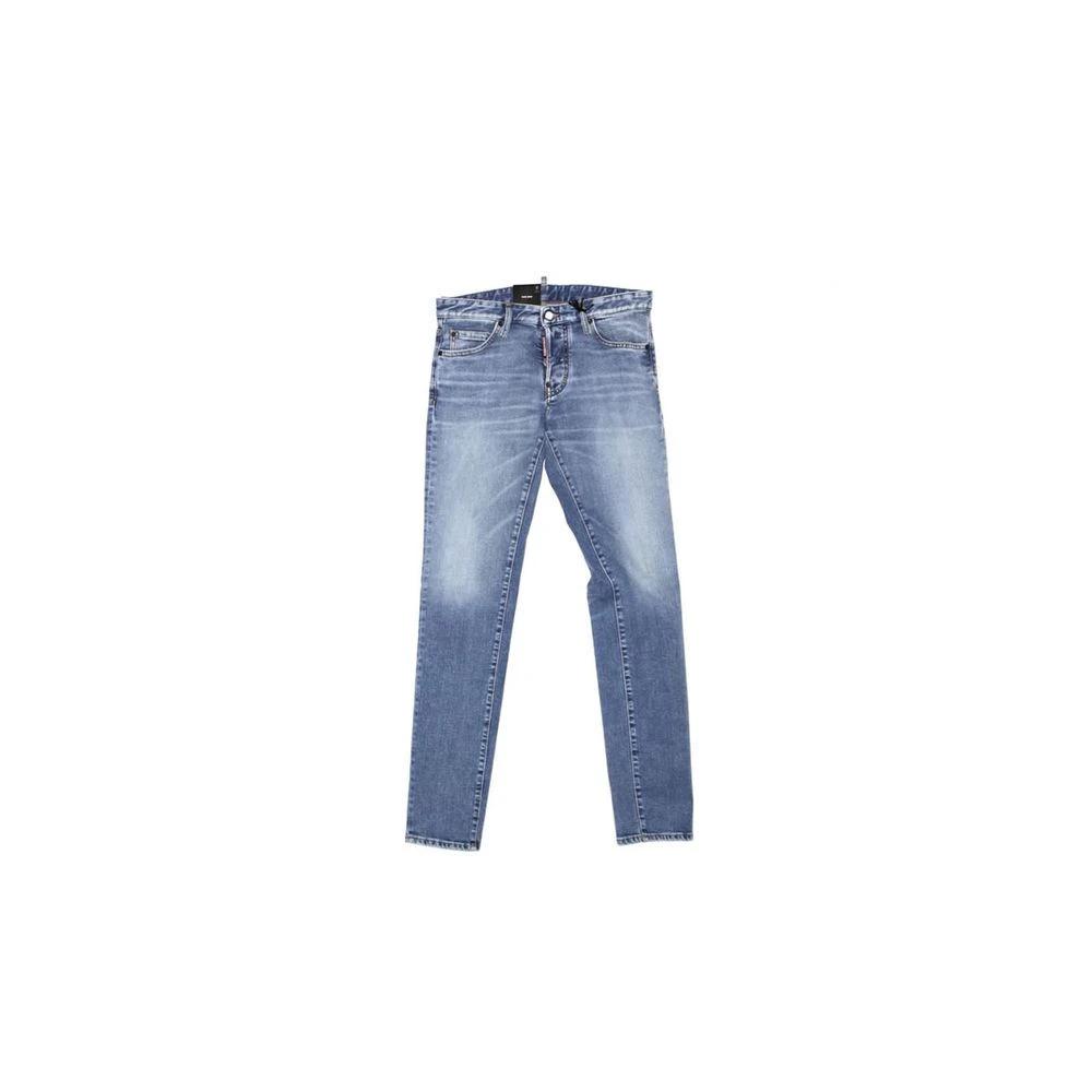 Dsquared² Blue Cotton Straight-Leg Jeans by Dsquared²