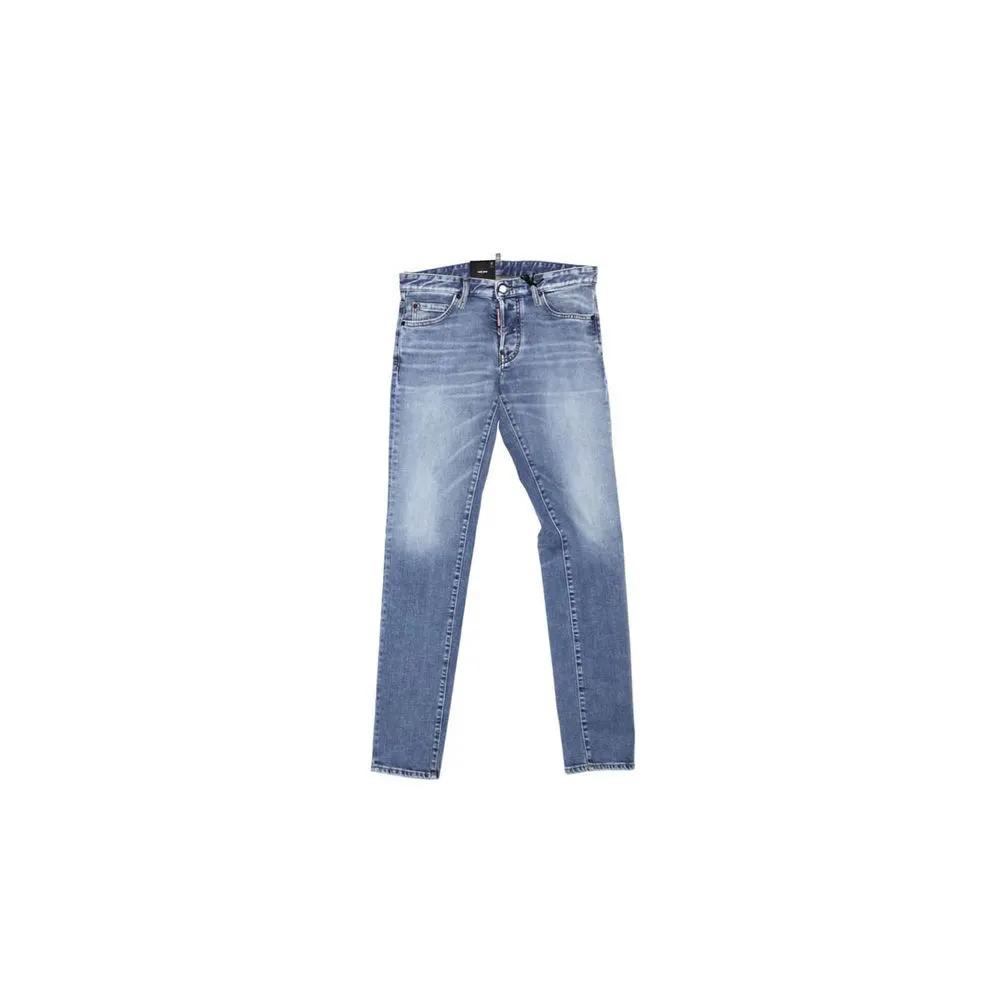 Men’s Blue Straight-Leg Jeans – Dsquared2 Classic Denim Pants