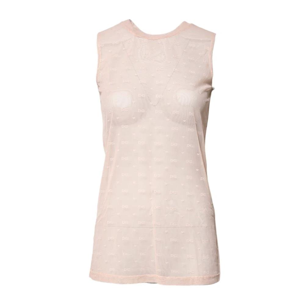 Dolce & Gabbana Beige Nylon Blouse by Dolce & Gabbana