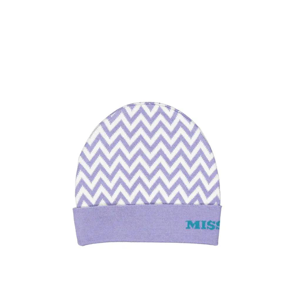 Bonnet en laine violette Missoni