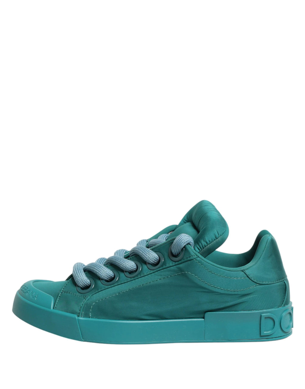 Dolce & Gabbana Teal Portofino Men Low Top Sneakers Shoes by Dolce & Gabbana