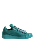 Dolce & Gabbana Teal Portofino Men Low Top Sneakers Shoes by Dolce & Gabbana