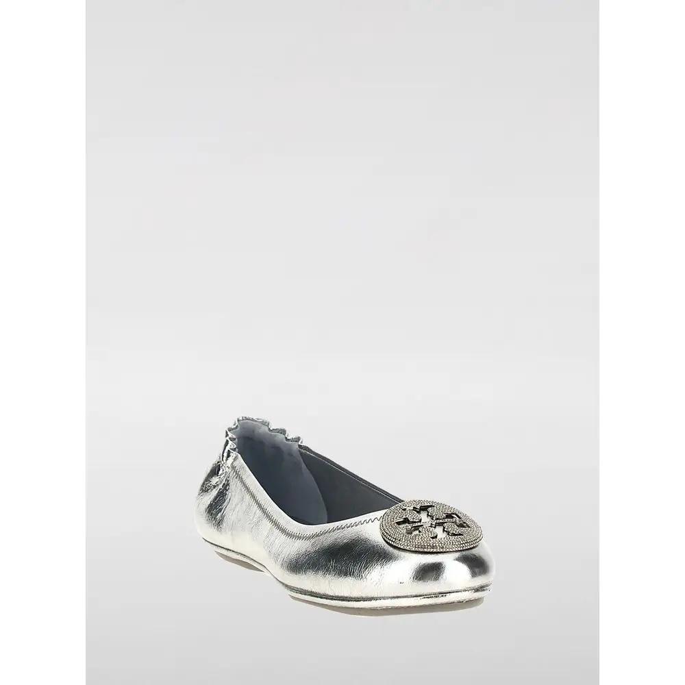 Ballerines en cuir argenté Tory Burch