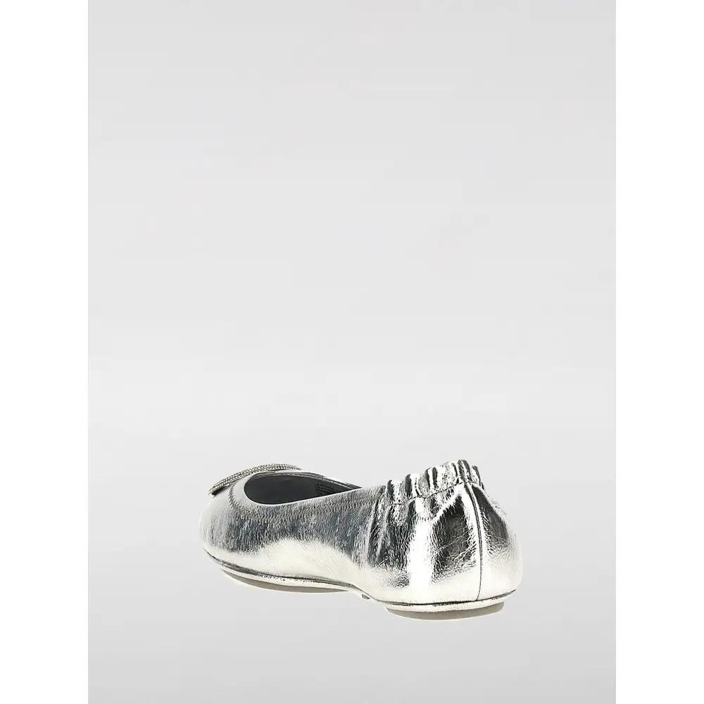 Ballerines en cuir argenté Tory Burch
