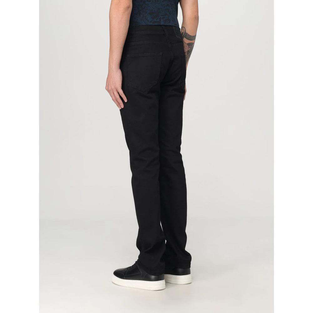Just Cavalli Black Cotton Straight-Leg Jeans by Just Cavalli