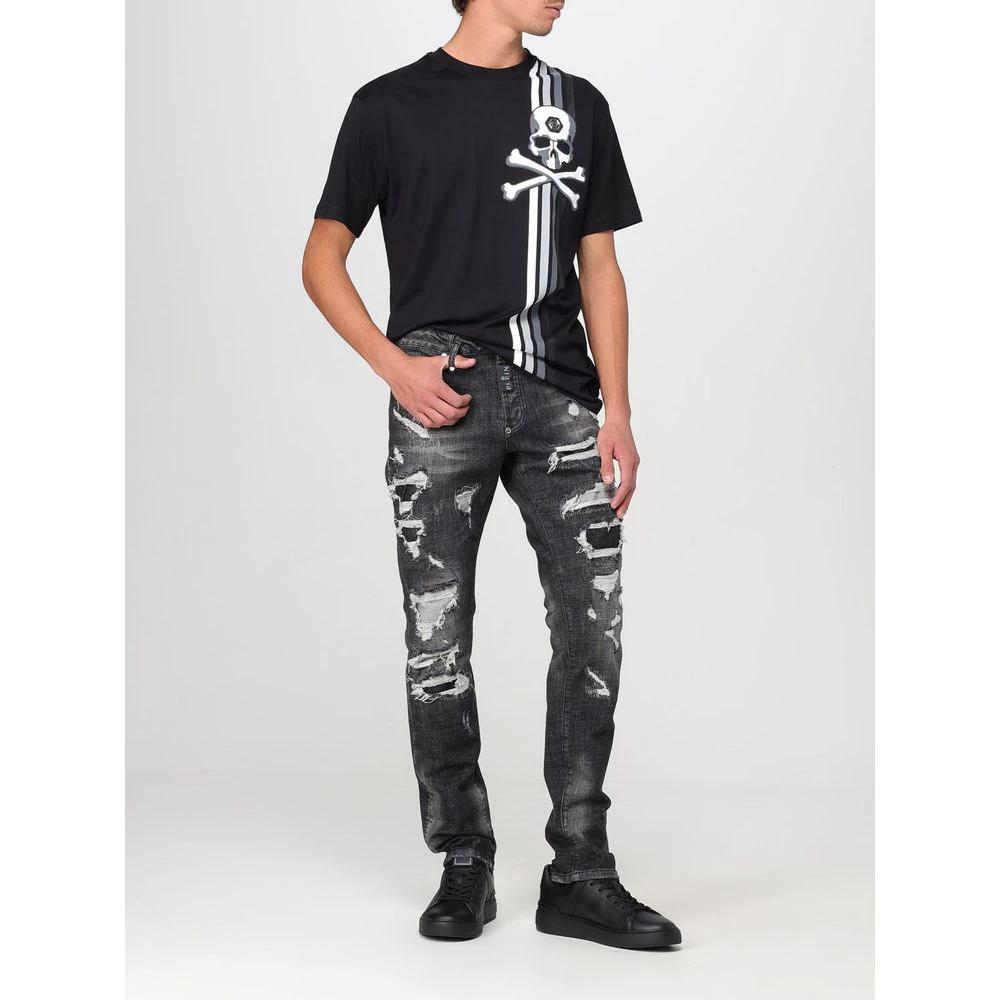 Philipp Plein Gray Denim Slim Fit Jeans by Philipp Plein