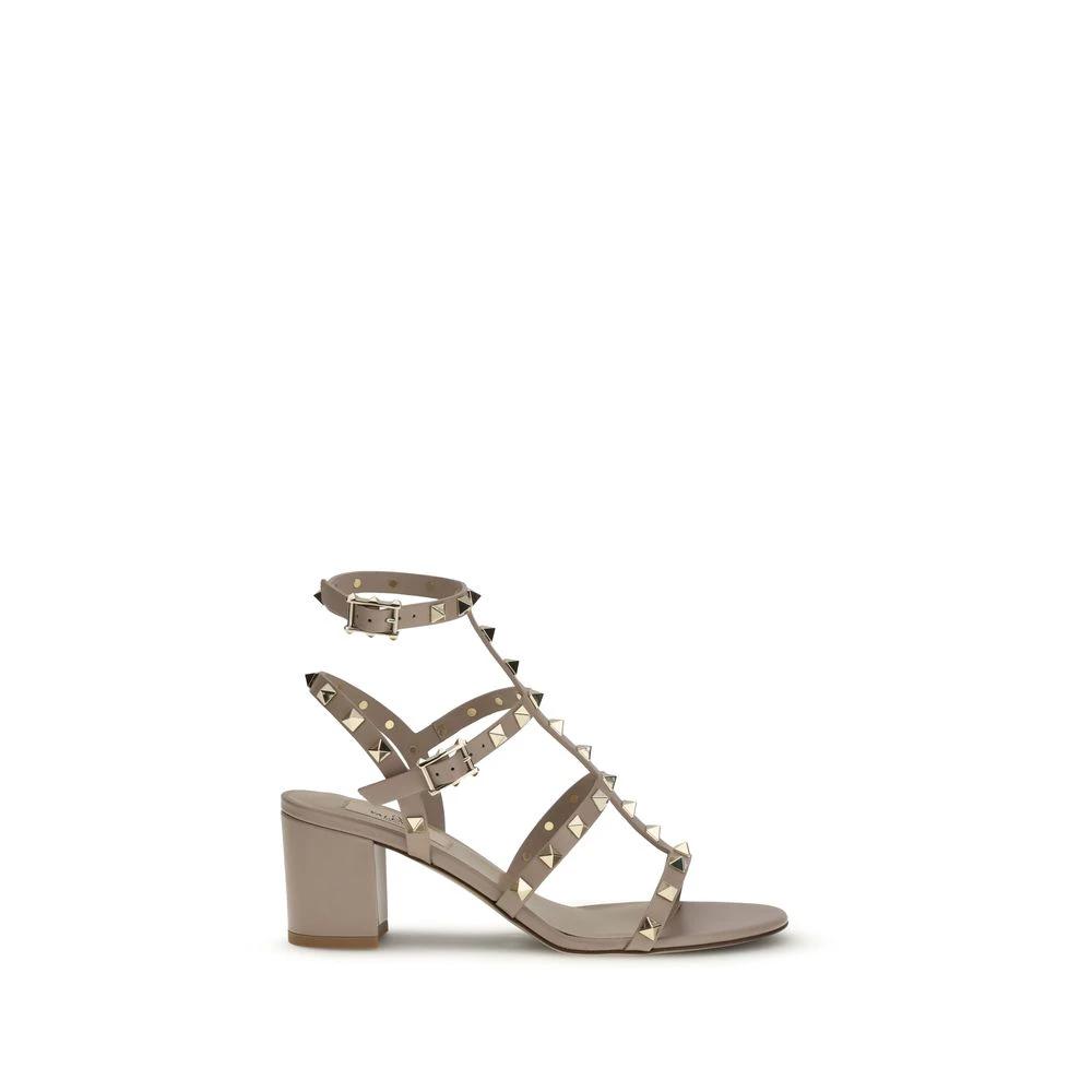 Valentino Garavani Multicolor Calf Leather Bos Taurus Platform Sandals by Valentino Garavani