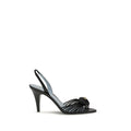 Valentino Garavani Black Goatskin Stiletto Heel Sandals by Valentino Garavani