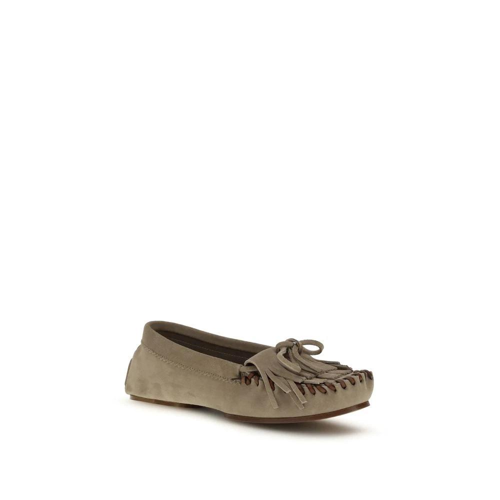 Paris Texas Gray Calf Leather Bos Taurus Moccassin by Paris Texas