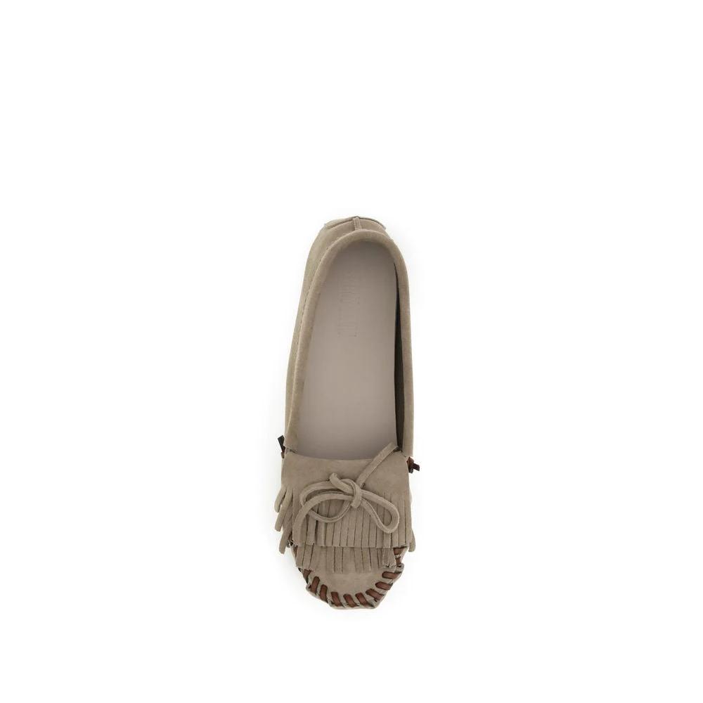 Paris Texas Gray Calf Leather Bos Taurus Moccassin by Paris Texas
