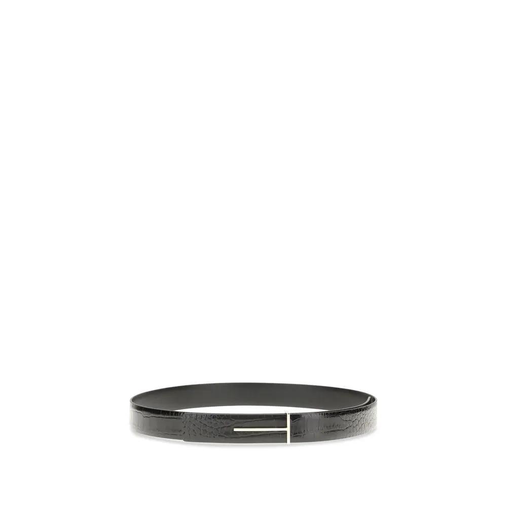 Tom Ford Black Goatskin Regular Belt