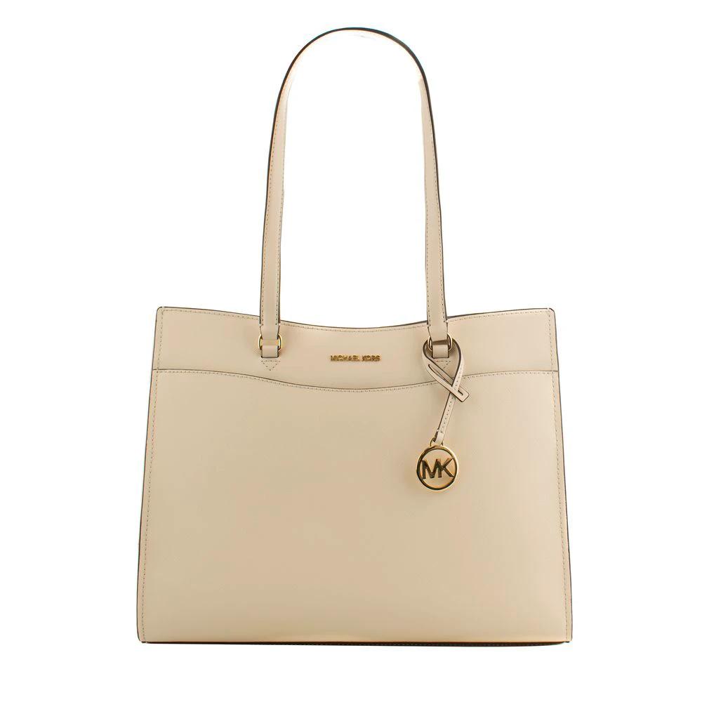 Michael Kors Beige Leather Tote Bag by Michael Kors