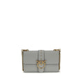 PINKO Gray Calf Leather Bos Taurus Shoulder Bag by PINKO