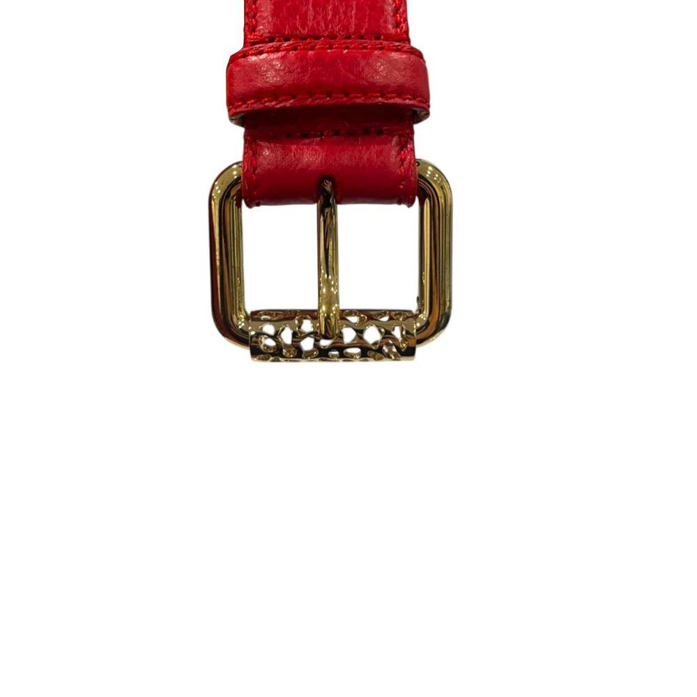 Borbonese Red Leather Women Belt