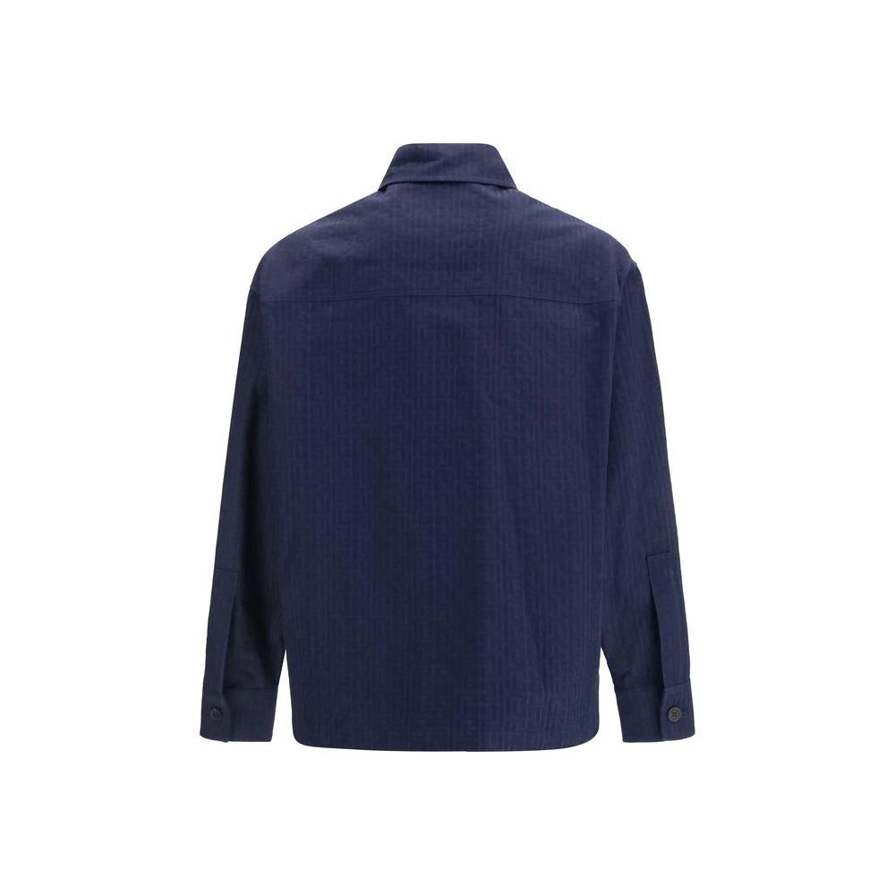 Balmain Blue Cotton Coat by Balmain
