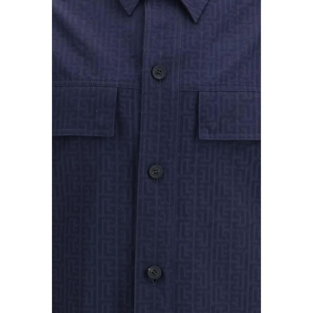 Balmain Blue Cotton Coat by Balmain