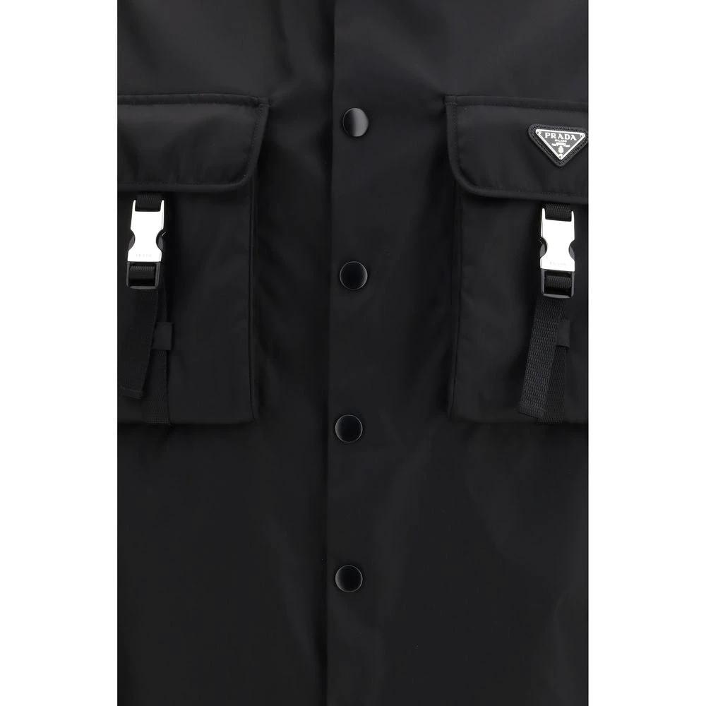 Vestes et manteaux Prada noirs en polyamide recyclé