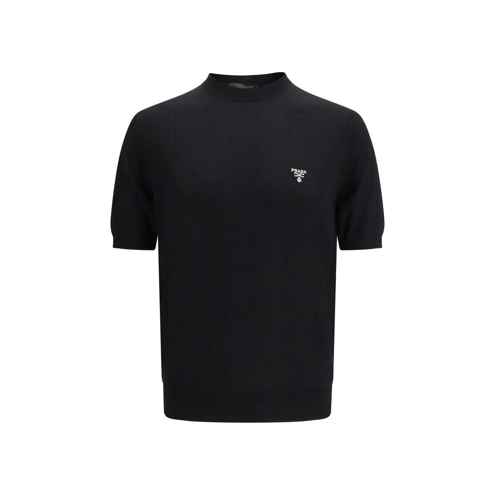 Prada Black Fleece Wool T-Shirt