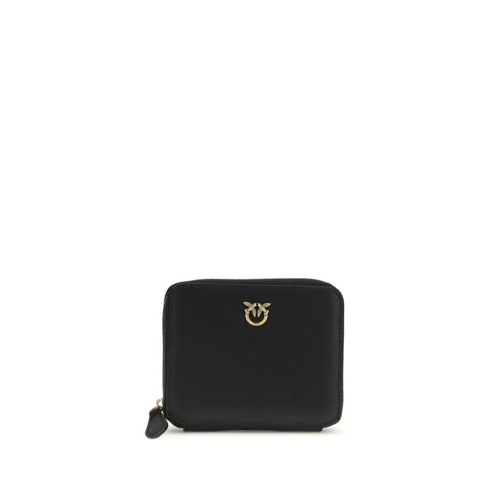Portefeuille PINKO Bos Taurus en cuir de veau noir