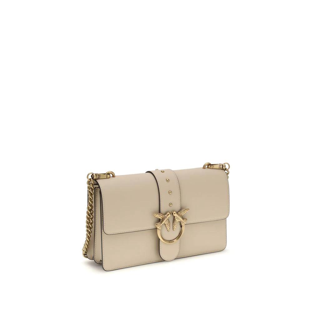 PINKO Beige Calf Leather Bos Taurus Shoulder Bag by PINKO