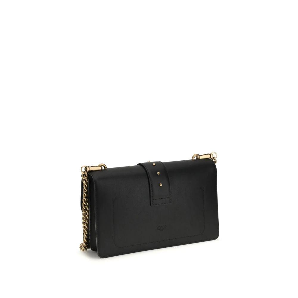 PINKO Black Calf Leather Bos Taurus Shoulder Bag by PINKO