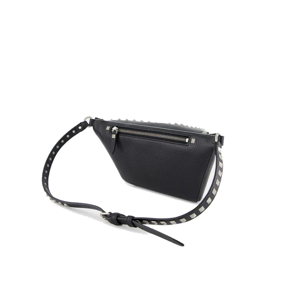 Valentino Garavani Black Calfskin Belt Bag by Valentino Garavani