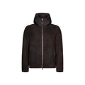 Herno Brown Lambskin Shell Jacket by Herno