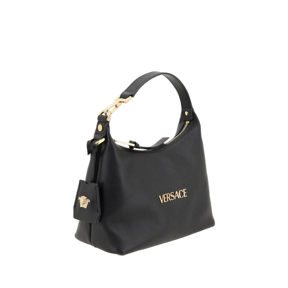 Versace Black Calf Leather Bos Taurus Handbag by Versace