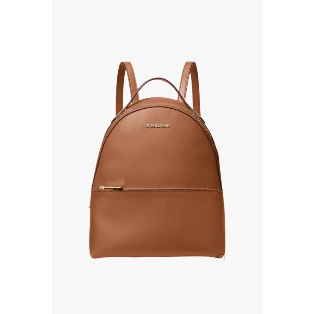 Michael Kors Brown Leather Backpack by Michael Kors