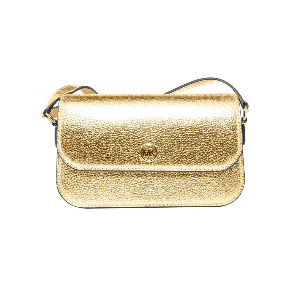 Michael Kors Gold Leather Crossbody Bag by Michael Kors