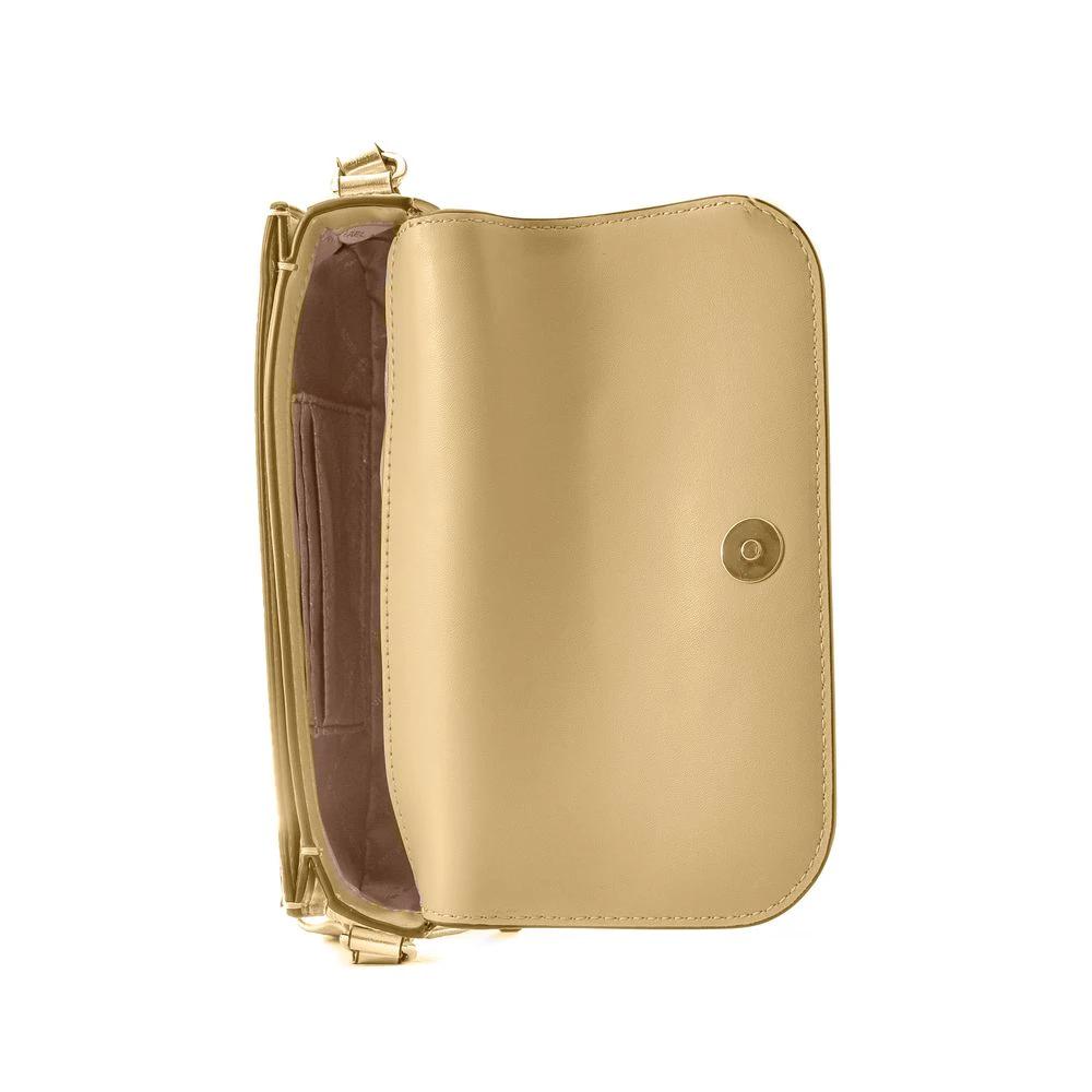 Michael Kors Gold Leather Crossbody Bag by Michael Kors
