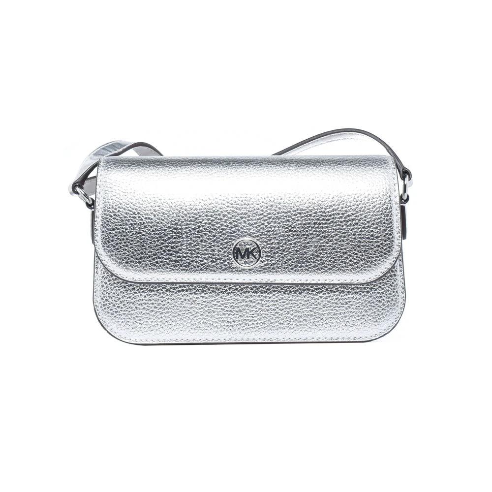 Michael Kors Gray Leather Shoulder Bag by Michael Kors